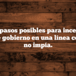 Algunos pasos posibles para incentivar un cambio de gobierno en una línea confesional no impía.