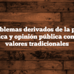 16. Problemas derivados de la presión mediática y opinión pública contraria a valores tradicionales