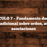 ARTÍCULO 7 – Fundamento doctrinal católico tradicional sobre orden, autoridad y asociaciones