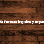 Artículo 5: Formas legales y organizativas
