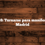 Artículo 8: Turnarse para manifestarse en Madrid