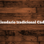 Calendario tradicional Cádiz.