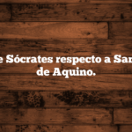 Errores de Sócrates respecto a Santo Tomás de Aquino.