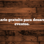 Formulario gratuito para desarrollo de eventos.