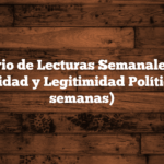 Itinerario de Lecturas Semanales sobre Autoridad y Legitimidad Política (52 semanas)