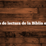 Itinerario de lectura de la Biblia en 5 años.
