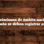 Las asociaciones de ámbito nacional en España se deben registrar en el:
