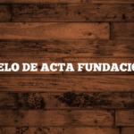 MODELO DE ACTA FUNDACIONAL