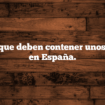 Mínimos que deben contener unos estatutos en España.