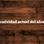Operatividad actual del alcalde.