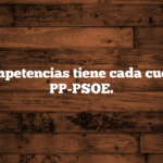 Qué competencias tiene cada cuerpo del PP-PSOE.