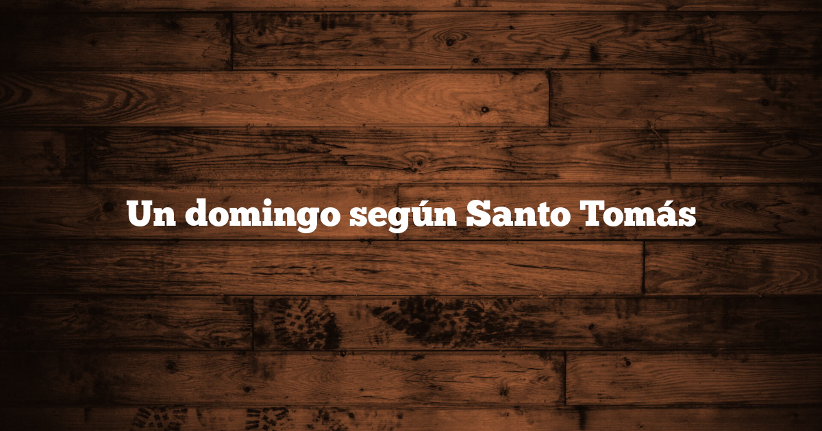 Un domingo según Santo Tomás
