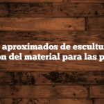 Costes aproximados de esculturas, en función del material para las plazas.