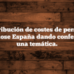 Distribución de costes de persona recorriendose España dando conferencias de una temática.