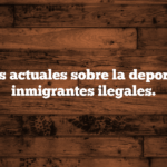 Encuestas actuales sobre la deportación de inmigrantes ilegales.
