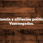 Militancia y afiliación política en Vascongadas.