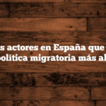 Principales actores en España que defienden una política migratoria más abierta