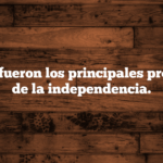 Quienes fueron los principales promotores de la independencia.