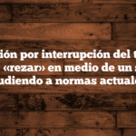 Reclamación por interrupción del tráfico por ponerse a «rezar» en medio de un semáforo, aludiendo a normas actuales.