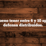 Sería bueno tener entre 6 y 10 sprays de defensa distribuidos.