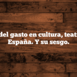 Análisis del gasto en cultura, teatro, etc. en España. Y su sesgo.