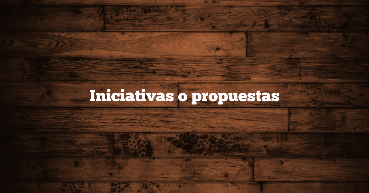 Iniciativas o propuestas
