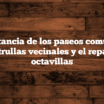 La importancia de los paseos comunitarios, las patrullas vecinales y el reparto de octavillas