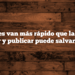 Las redes van más rápido que la prensa. Avisar y publicar puede salvar vidas.
