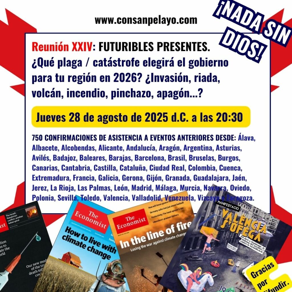 Reunión XXIV – ¿Qué plaga / catástrofe elegirá el gobierno para tu región en 2026? ⚔ Invasión · 🌊 Riada · 🌋 Volcán · 🔥 Incendio · 💉 Pinchazo · 💡 Apagón