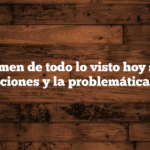 Resumen de todo lo visto hoy sobre subvenciones y la problemática actual.
