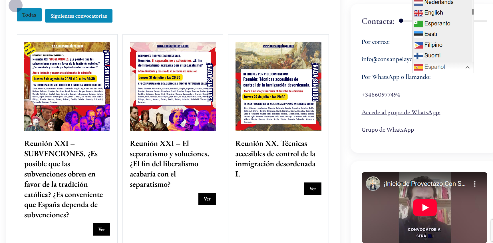 659: ¡Ahora estamos en 117 idiomas para que nadie se quede sin conocer la <span style="color: #0000FF; font-weight: bold;">tradición</span> <span style="color: #0000FF; font-weight: bold;">católica</span> española!