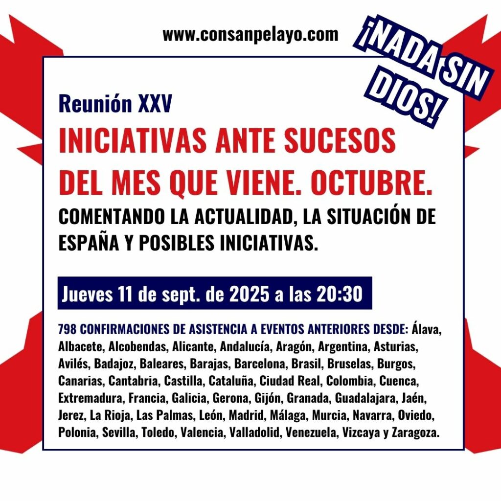 721: Reunión XXV. INICIATIVAS ANTE SUCESOS DEL MES QUE VIENE. OCTUBRE.