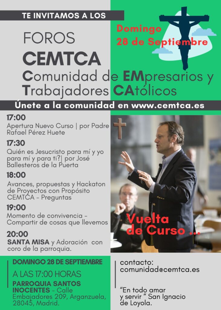 Madrid – FOROS CEMTCA Comunidad de EMpresarios y Trabajadores CATólicos