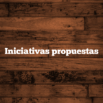 Iniciativas propuestas