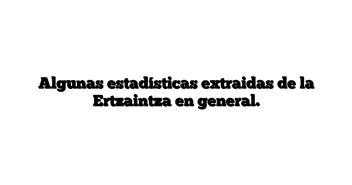 Algunas estadísticas extraidas de la Ertzaintza en general.