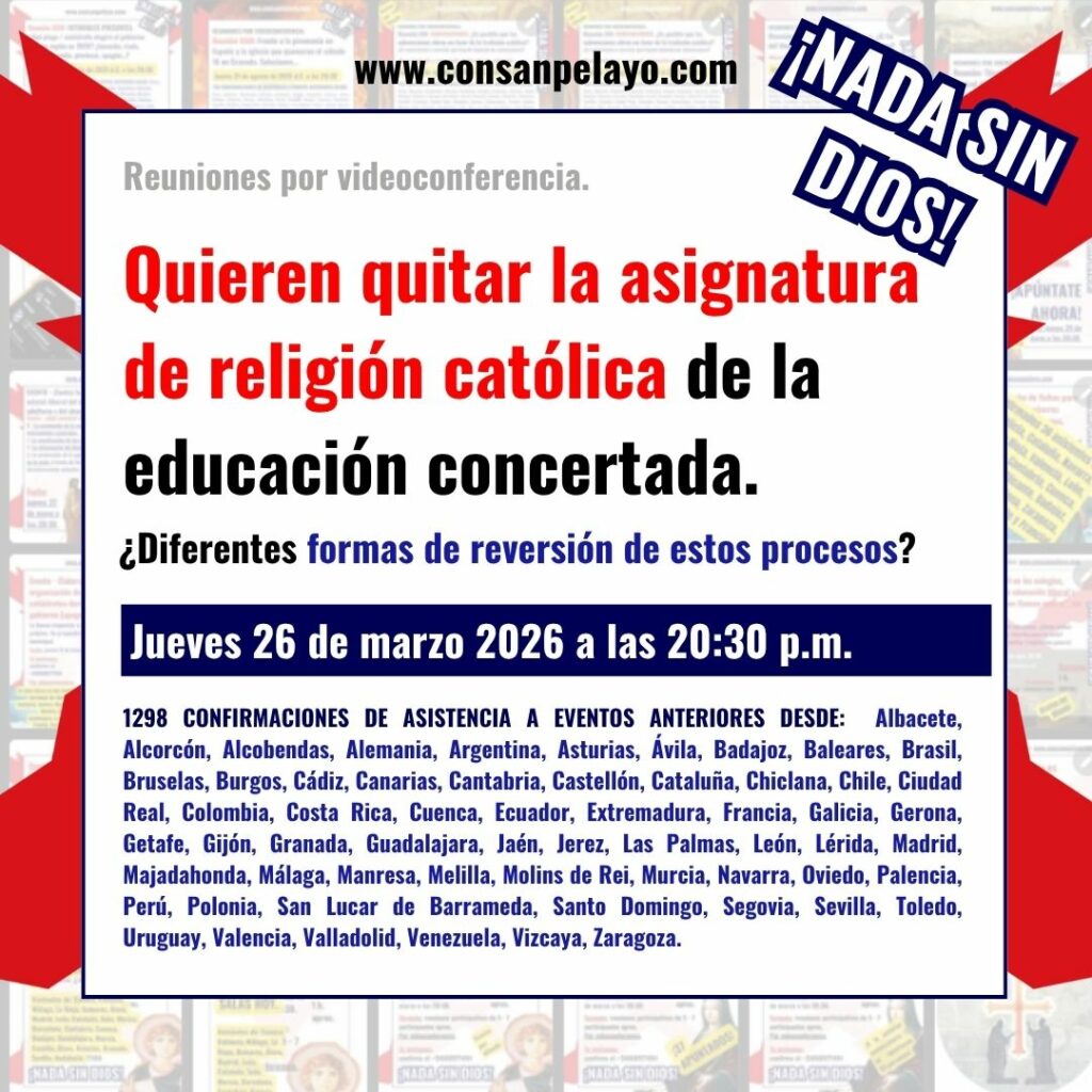 1049: <span style="color: #00FF00; font-weight: bold;">Reunión</span> Nº L. Quieren quitar la asignatura de religión <span style="color: #0000FF; font-weight: bold;">católica</span> de la educación concertada.