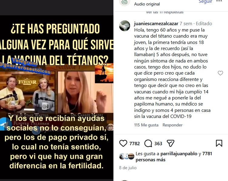 1175. ¡Video que informa que la vacuna del tétanos se promovió para esterilizar a la población!