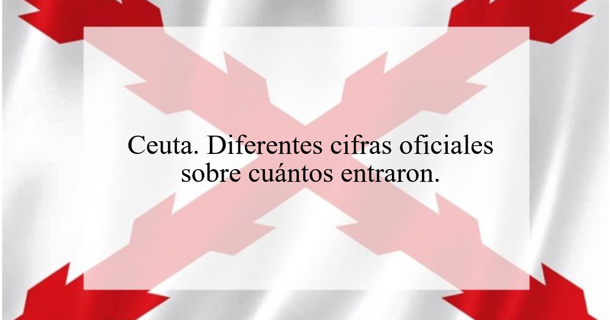 1185. Ceuta. Diferentes cifras oficiales sobre cuántos entraron.