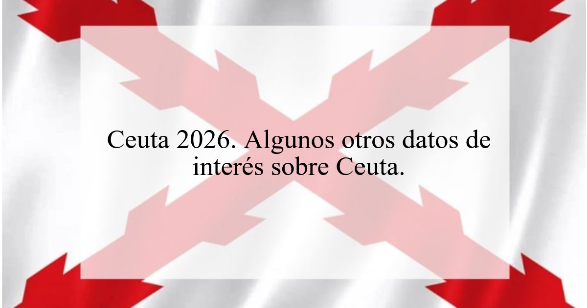 1196. Ceuta 2026. Algunos otros datos de interés sobre Ceuta.